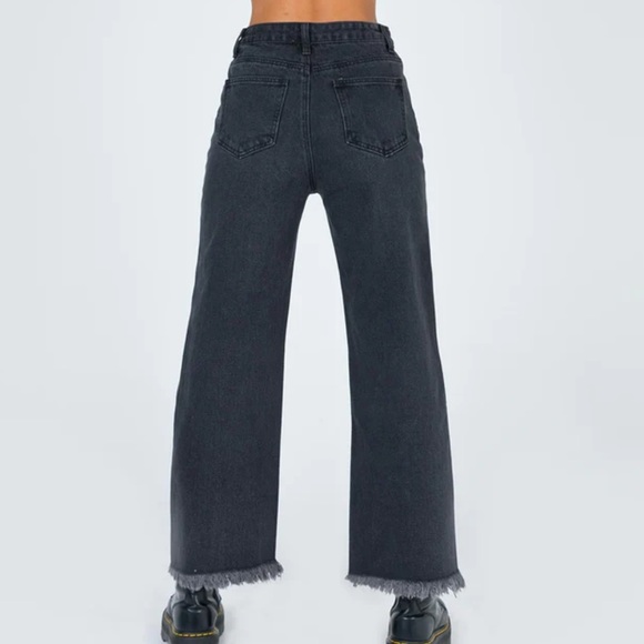 Princess Polly Cece Hammer Wide Leg Knee Rip Jeans size 10 - Picture 6 of 8